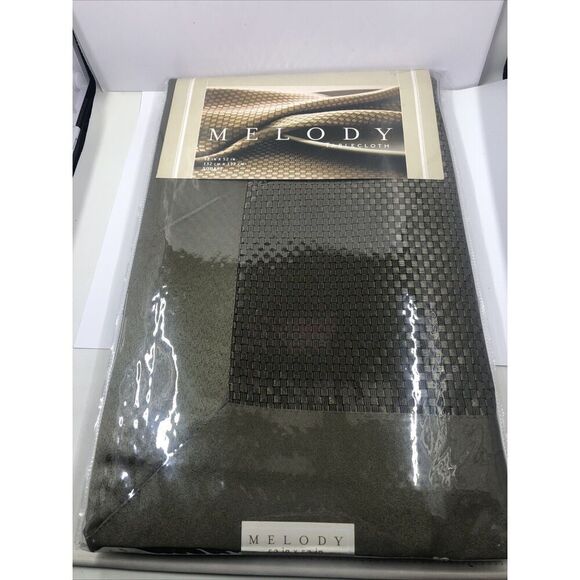 Melody Sage/Green Square Tablecloth 52”x52” VTG New - Picture 1 of 15